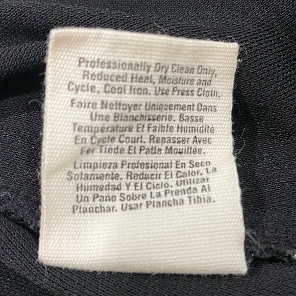 DKNY Stretch Black top with tie belt M - Picture 5 of 5